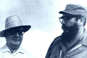 Salvador Allende og Fidel Castro